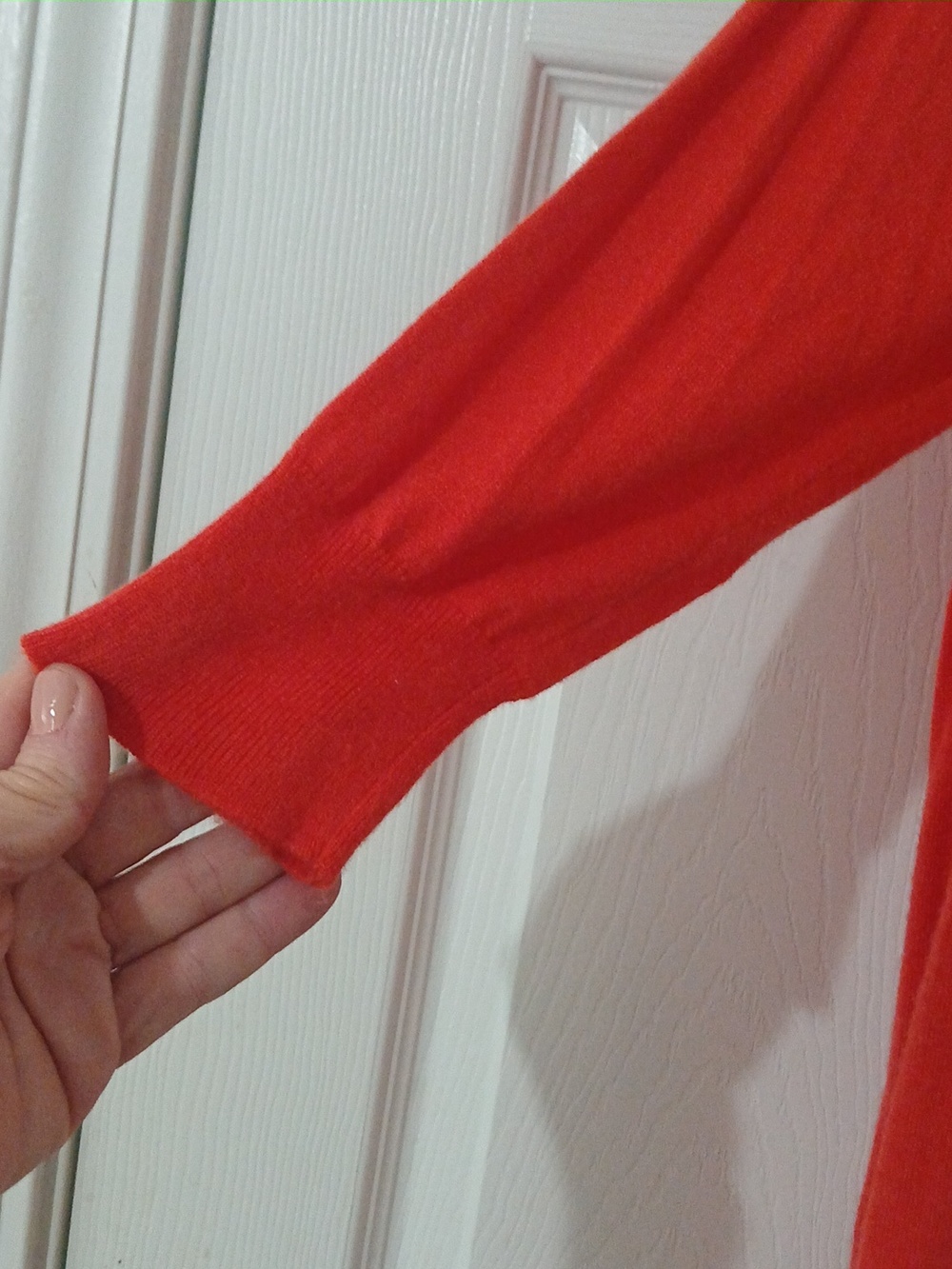 Merona Open-Front Bright Orange Women's Cardigan - Picture 4 of 5